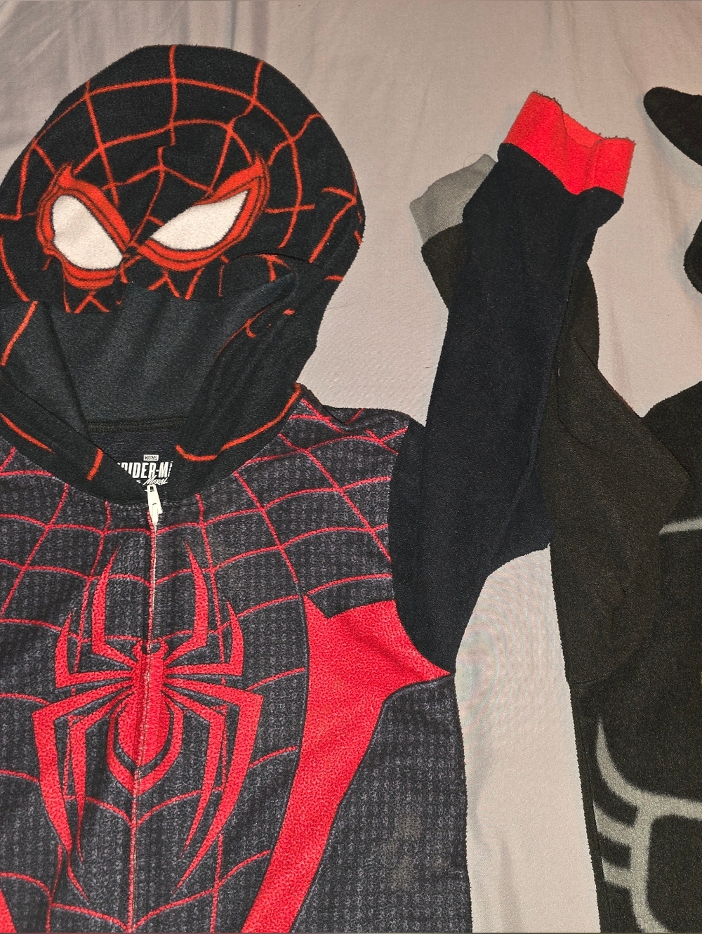 2 Pc Marvel Miles Morales Spider-Man Hoodie & LEGO Batman Hoodie Costume/Pajamas